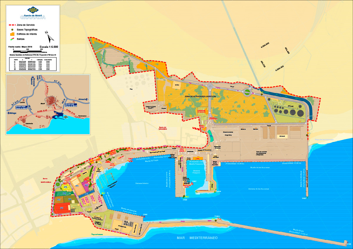 Plano Accesos Puerto de Motril